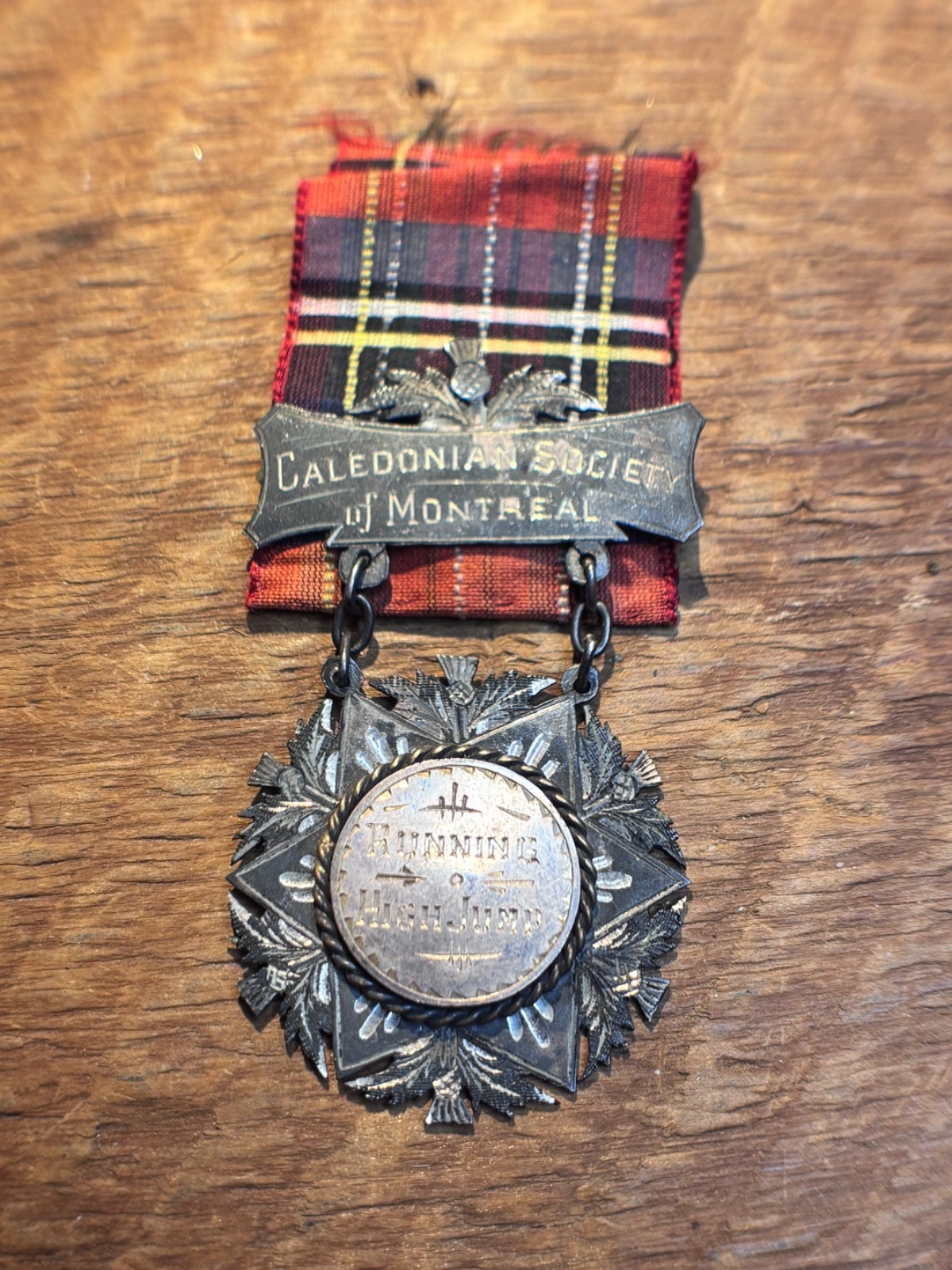 Caledonian Society of Montreal 1910 Sterling and 9K Sports Medal - Scottish Can