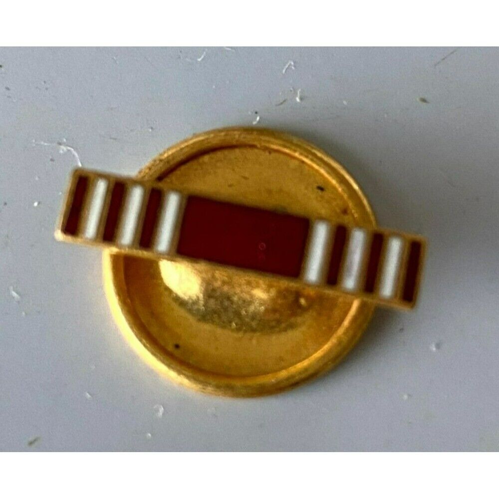 Vintage Old WWII Good Conduct Red White US Army Lapel Shirt STUD Pin Military