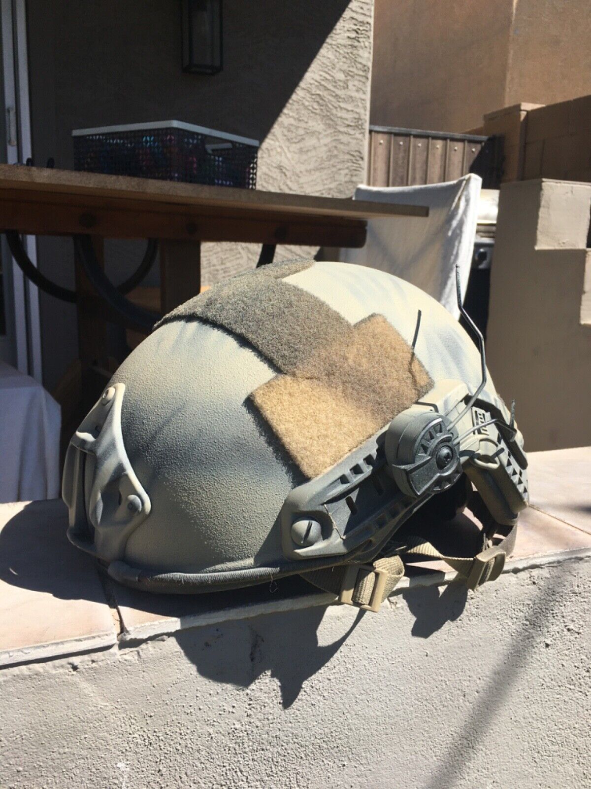ballistic helmet CPG armor, M/L, Level 3A, Arc rail hearing pro adaptors include