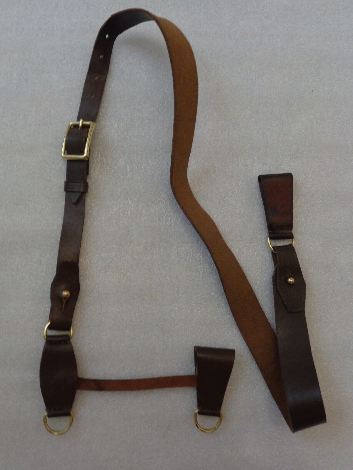 Sword-Belt Real Leather Vtg Soviet Army Shoulder Belt USSR Russian Military Gear