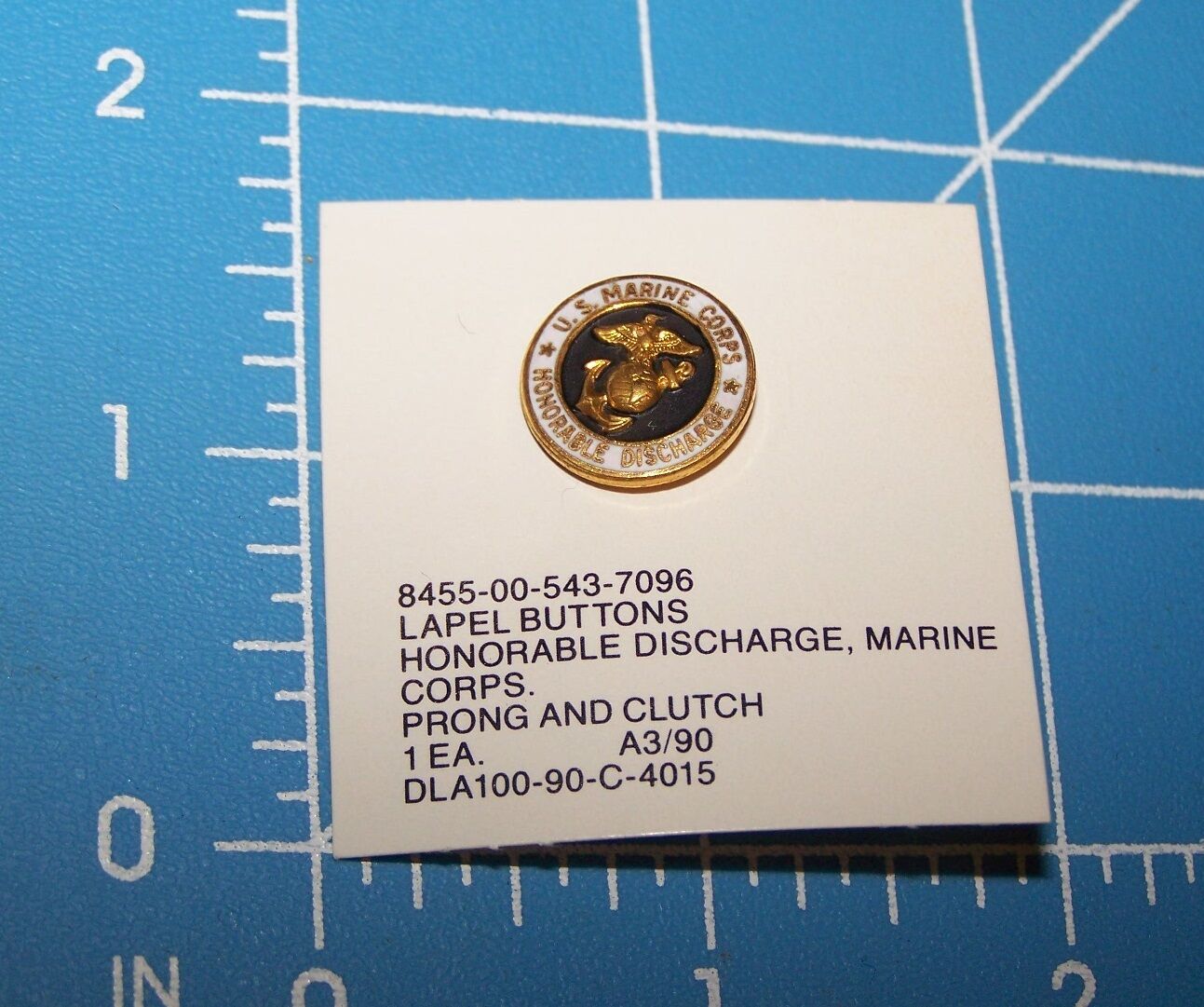 USMC MARINE CORPS HONORABLE DISCHARGE LAPEL HAT PIN BADGE BUTTON 