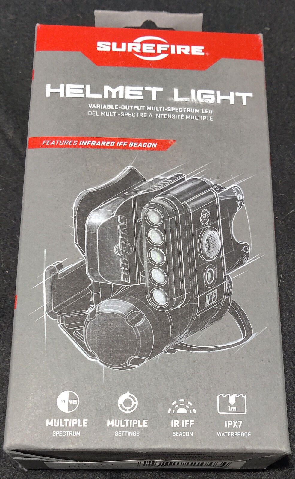 NEW SureFire HL1-A-TN Helmet Light , with Blue, White & Infrared LEDs