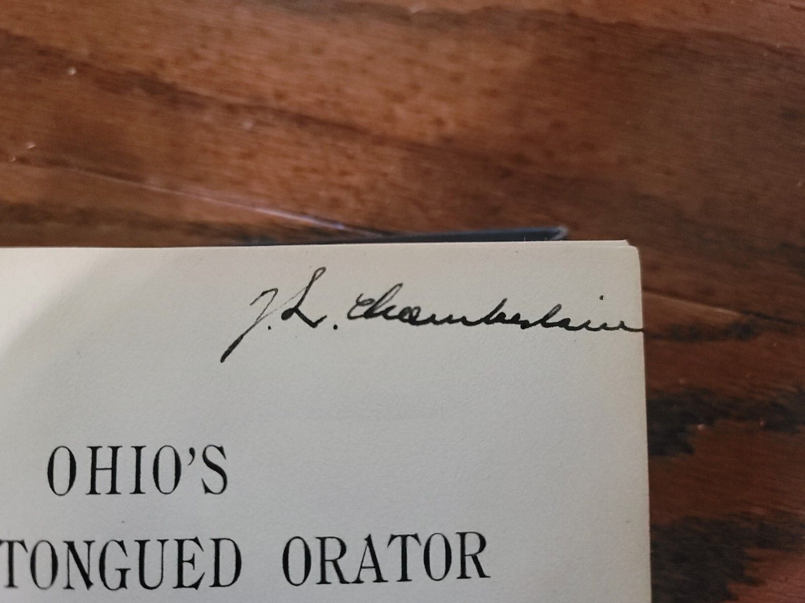 Chamberlain, Joshua Lawrence Autograph Book From His Library Gen Wm Gibson Clip