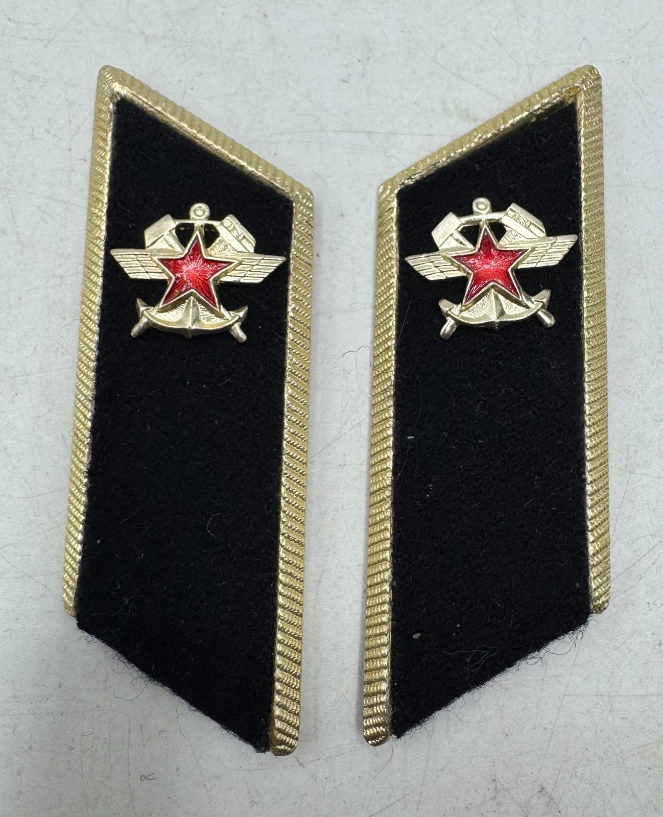 Soviet Union Military Red Army Dress Parade Collar Tabs Insignia Railway USSR
