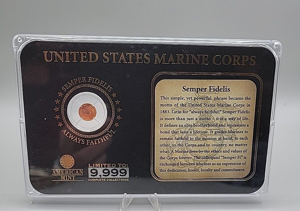 14k Gold US Marine Semper Fidelis Bullion Tribute Coin .5 Gram 585 Less Then 10k