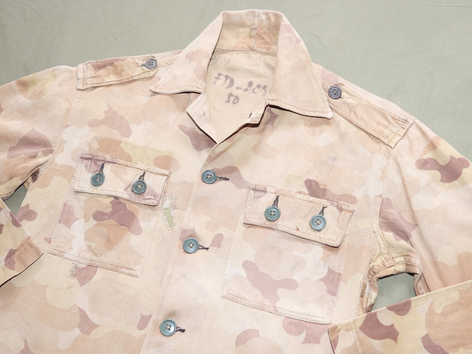 ARVN Vietnam CSDC National Police Field Force NPFF Clouds Camo Shirt #9 Vtg Rare