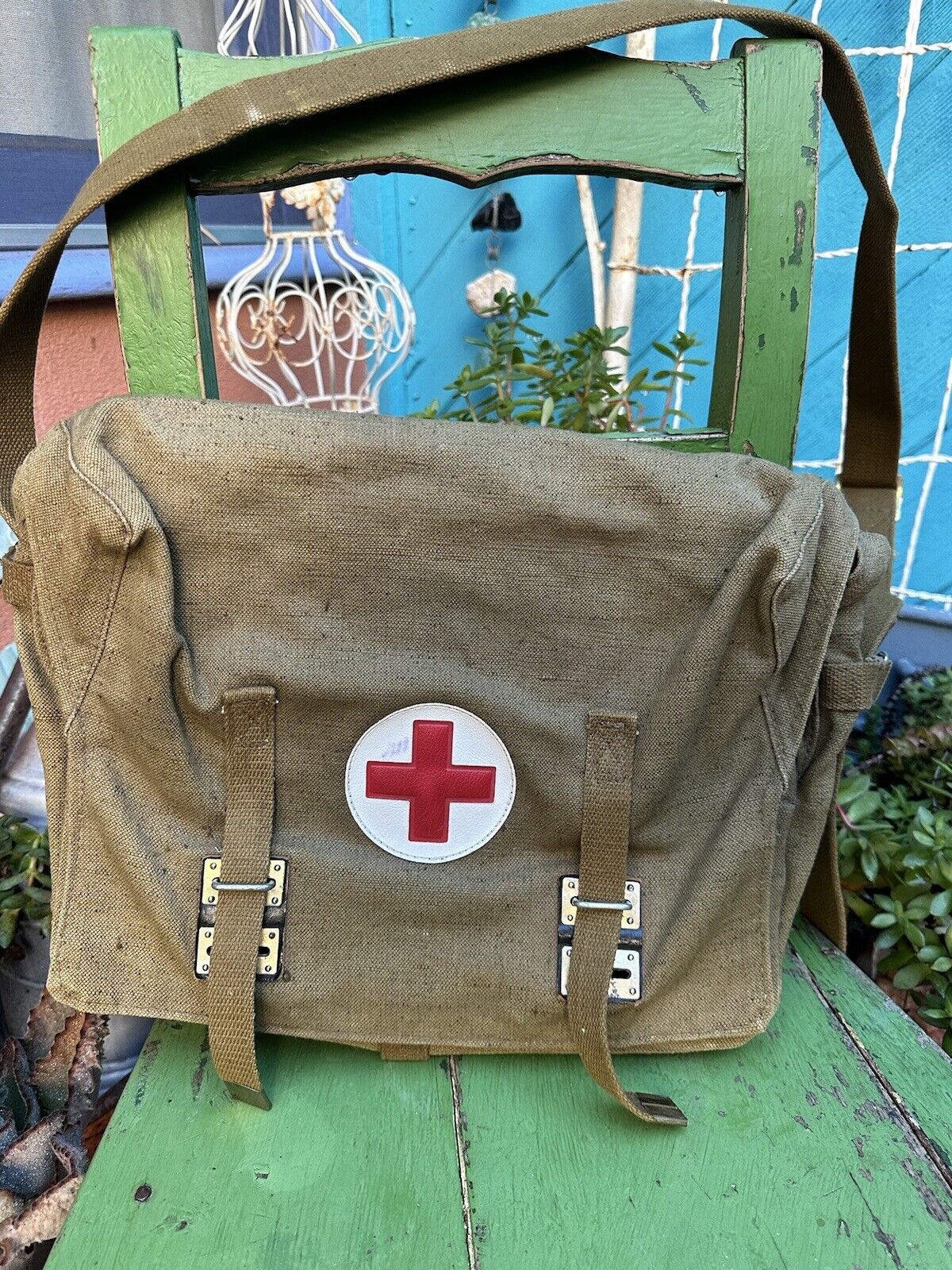 Vintage Soviet Russian Army Battlefield Bag Medic With All Supplies