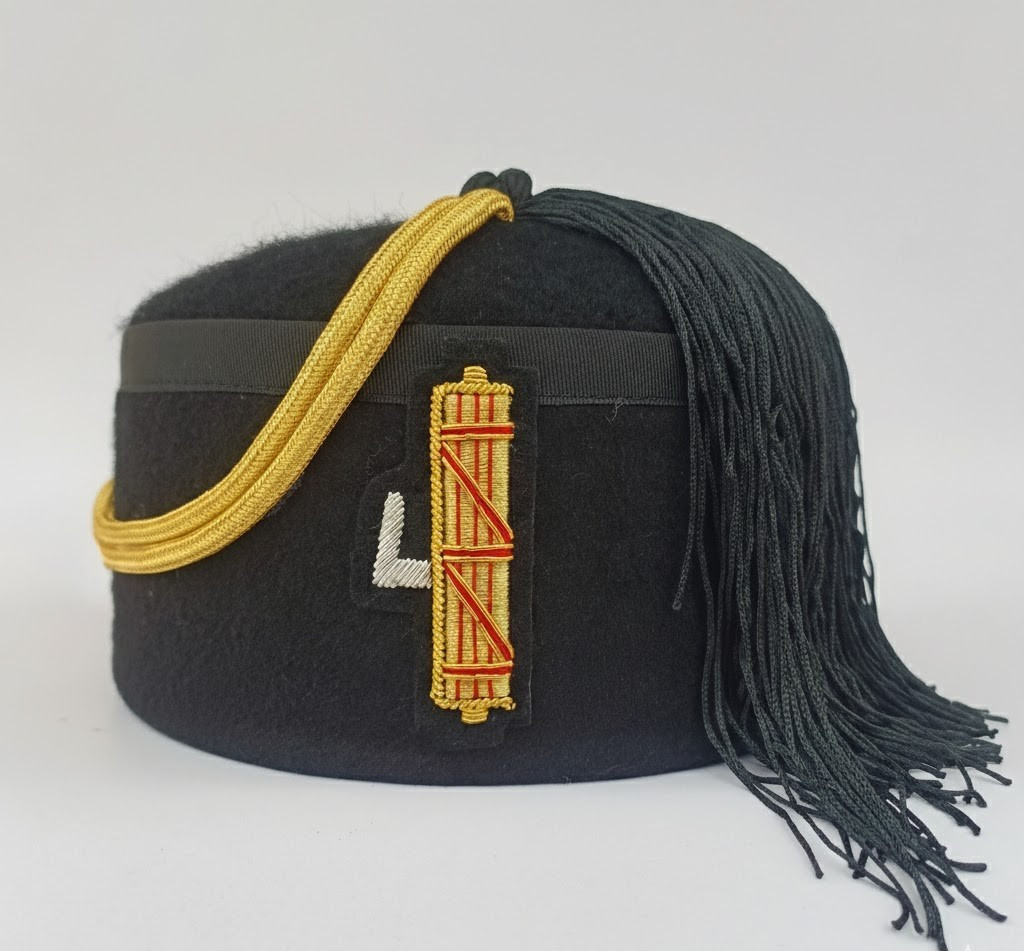 WW2 Italian Fascist High Leaders FEZ HAT Mussolini Fasces Badge Cap El Duce Hat