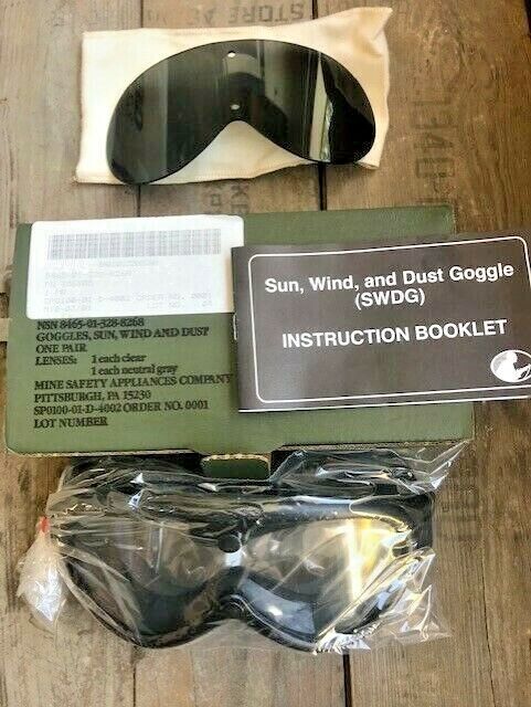 Genuine US Military Sun Wind and Dust Goggles 8465-01-328-8268 <> USGI Surplus