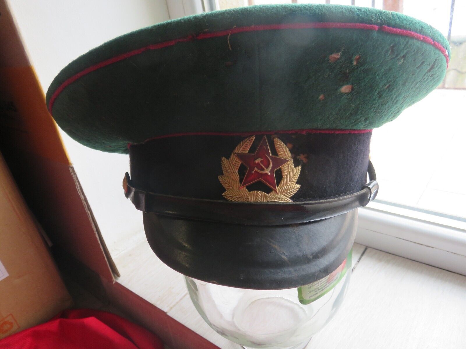 vintage Soviet Union Headdress of the military of the Soviet Army - Peaked cap