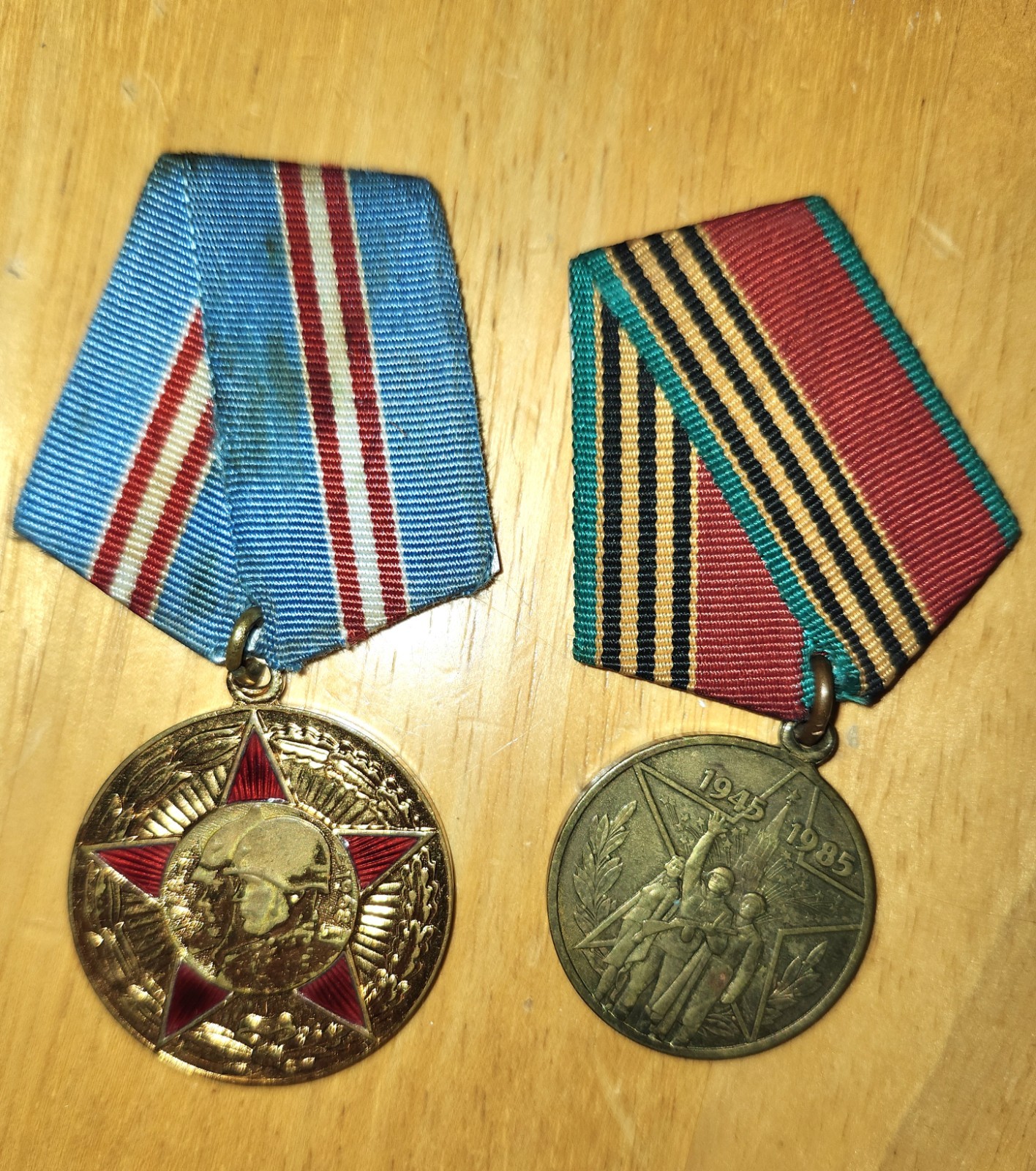 2 -USSR Soviet  Military 40 Year Jubilee of Great Patriotic War & 50 Year Medals