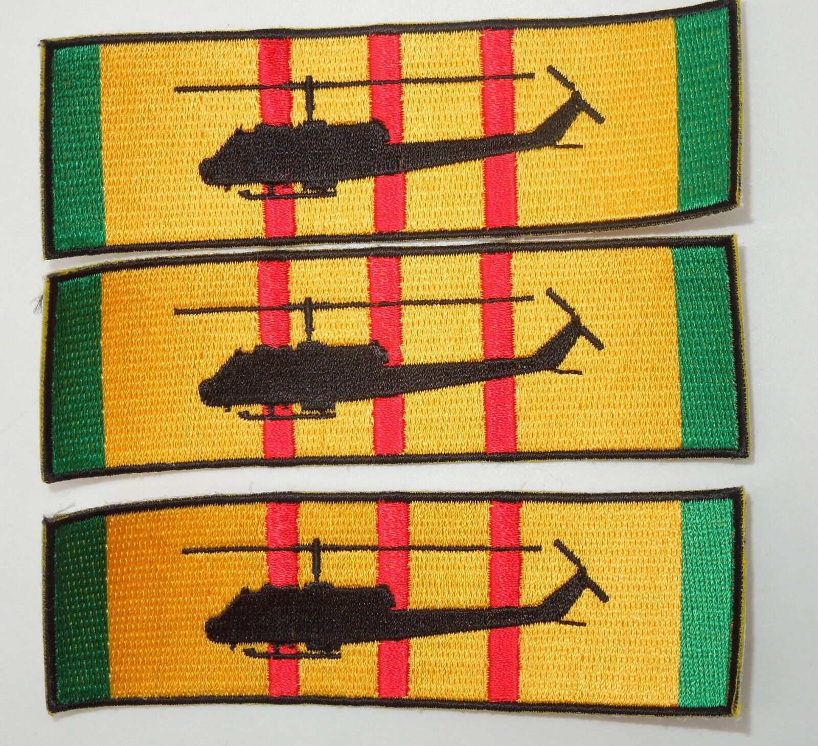 ONE (1) Post Vietnam Made Veteran Service Ribbon Patch Huey Helicopter