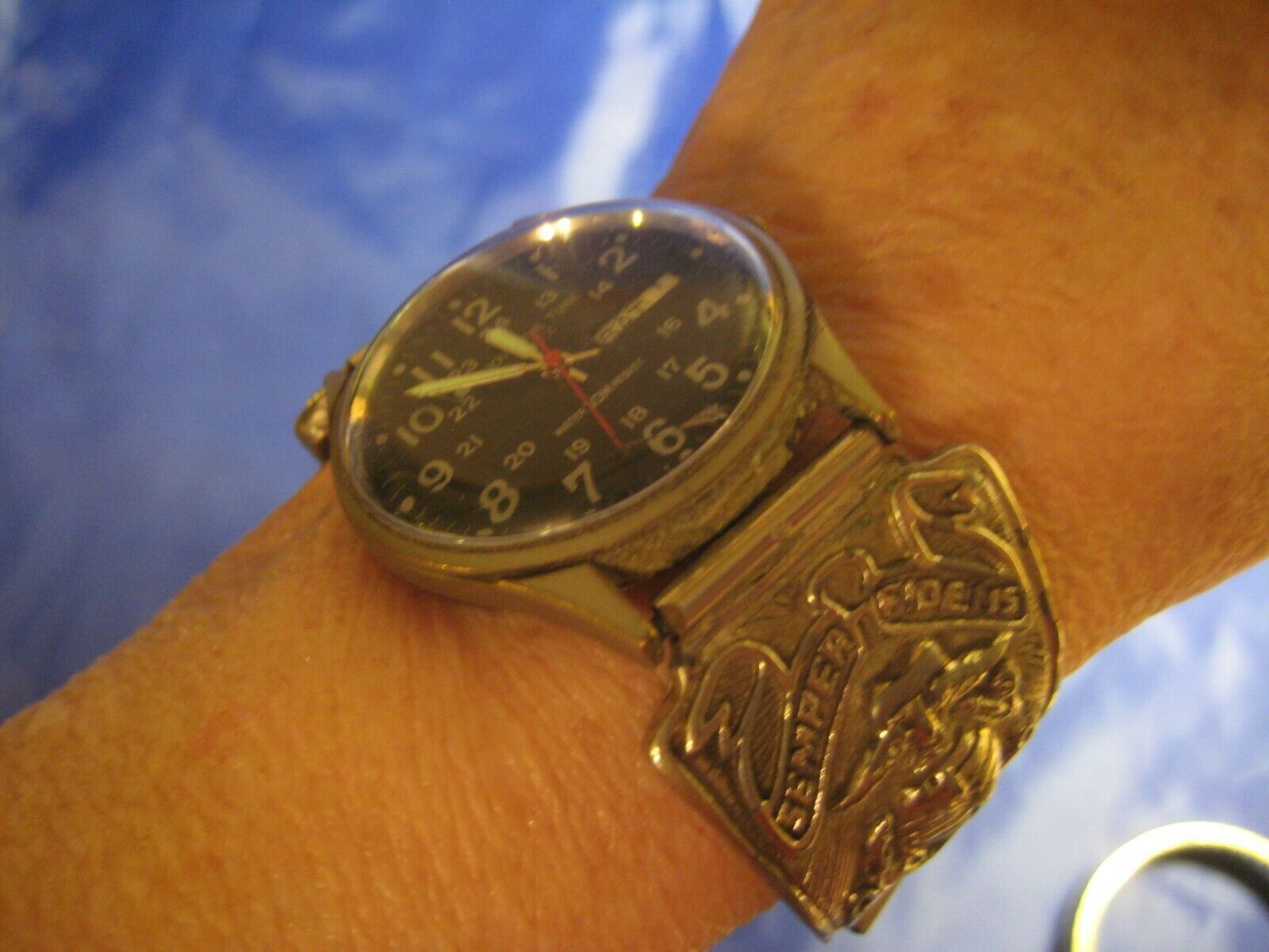 Vintage Ken Nolan U.S Marine Corp Watch Band  on an Innovative Time Watch