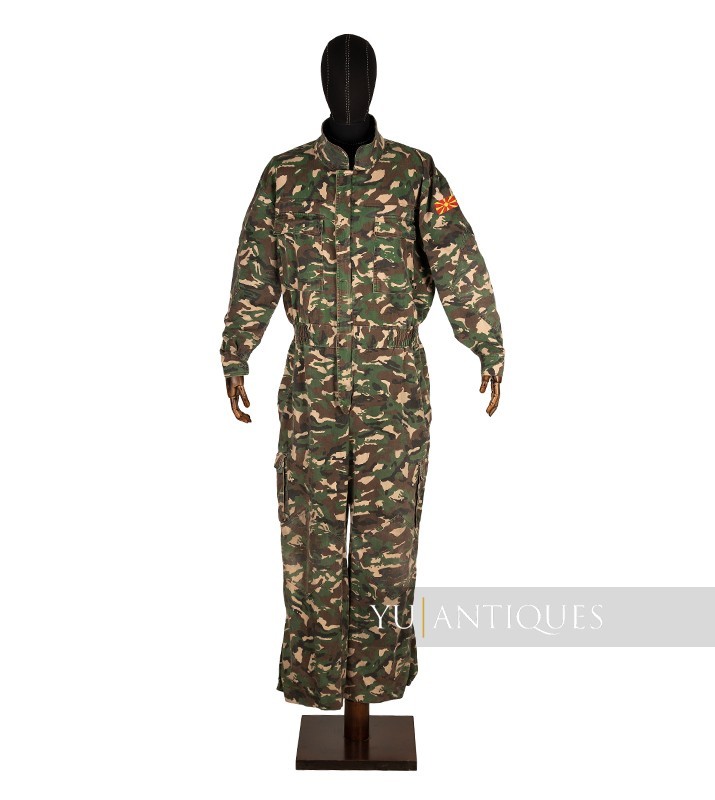 Vintage Republic Of Macedonia Army ARM Camouflage Pattern Coverall Jumpsuit