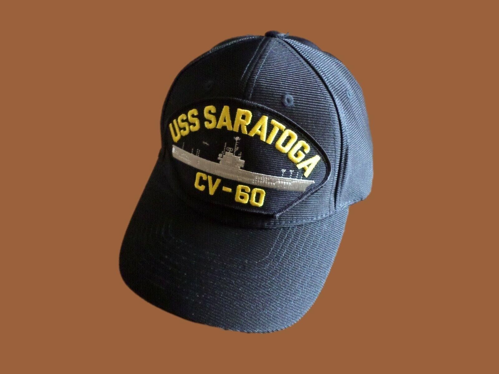  USS SARATOGA CV-60 U.S NAVY SHIP HAT OFFICIAL U.S MILITARY BALL CAP U.S.A MADE