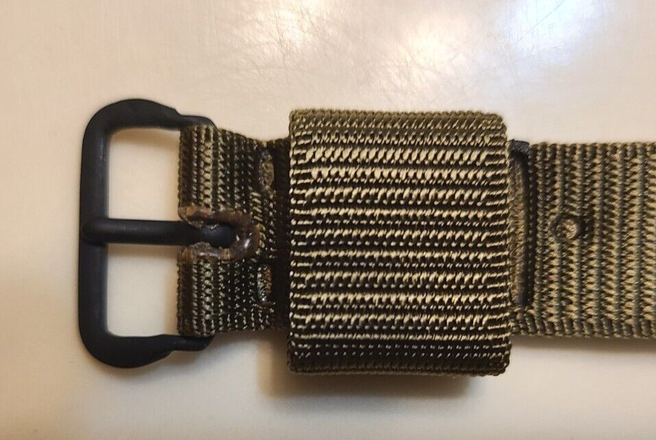 Vietnam War Era Military Issue Nylon Strap Watch Band/16mm/Black subdued buckle