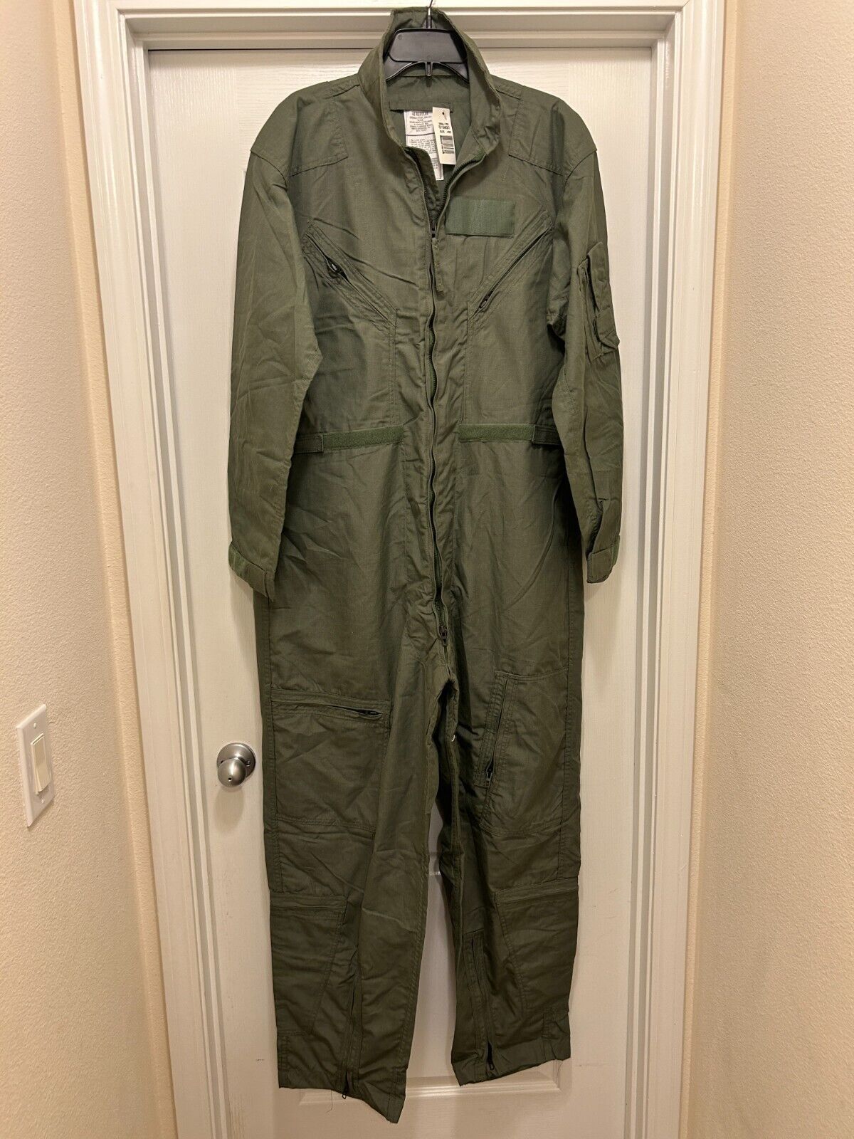 NWT Green Military Flyers Summer Fire Resistant Coveralls CWU 27/P Size 48R 