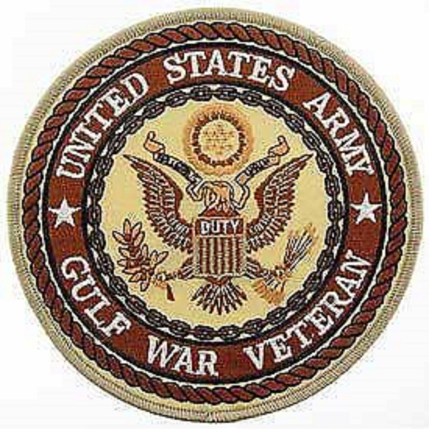 ARMY GULF WAR VETERAN MILITARY EMBROIDERED 5\