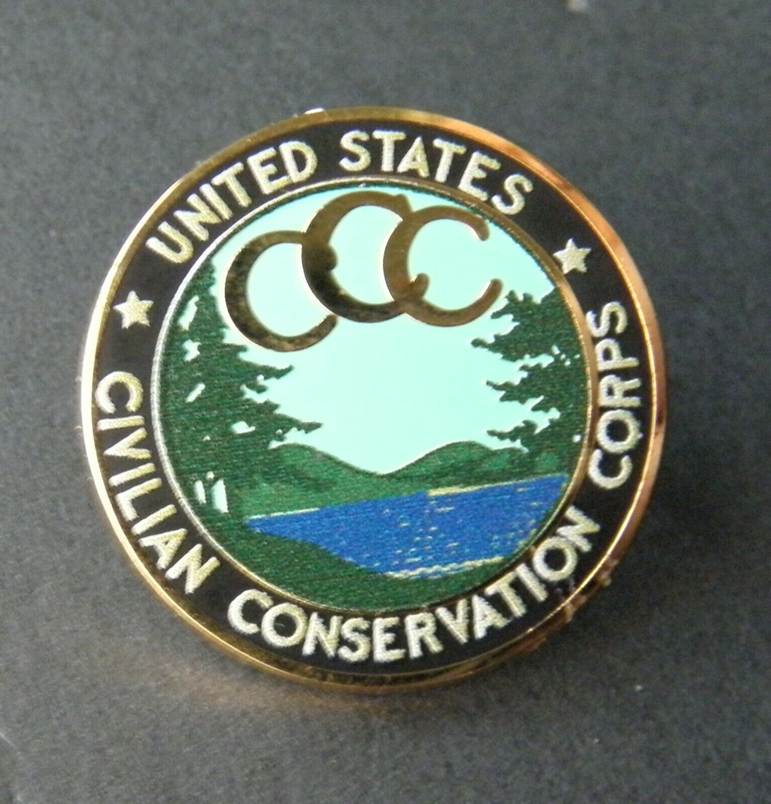 Civilian Conservation Corps Lapel Pin Badge 1 inch