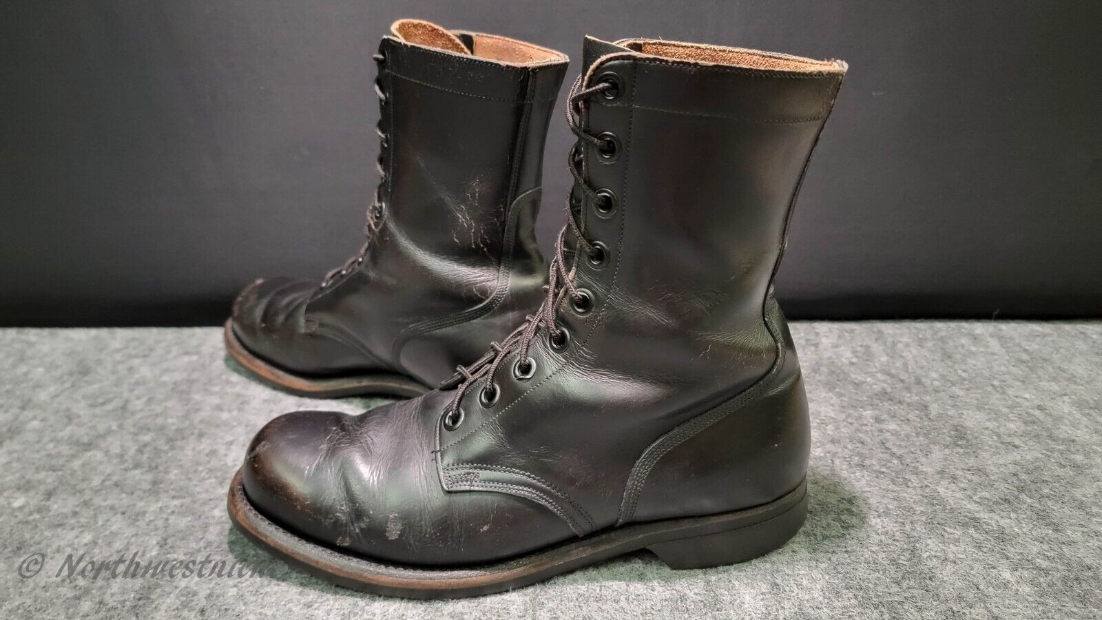 US Military Vintage Vietnam Era 1966 Biltrite Combat Leather Boots ~ Size 10