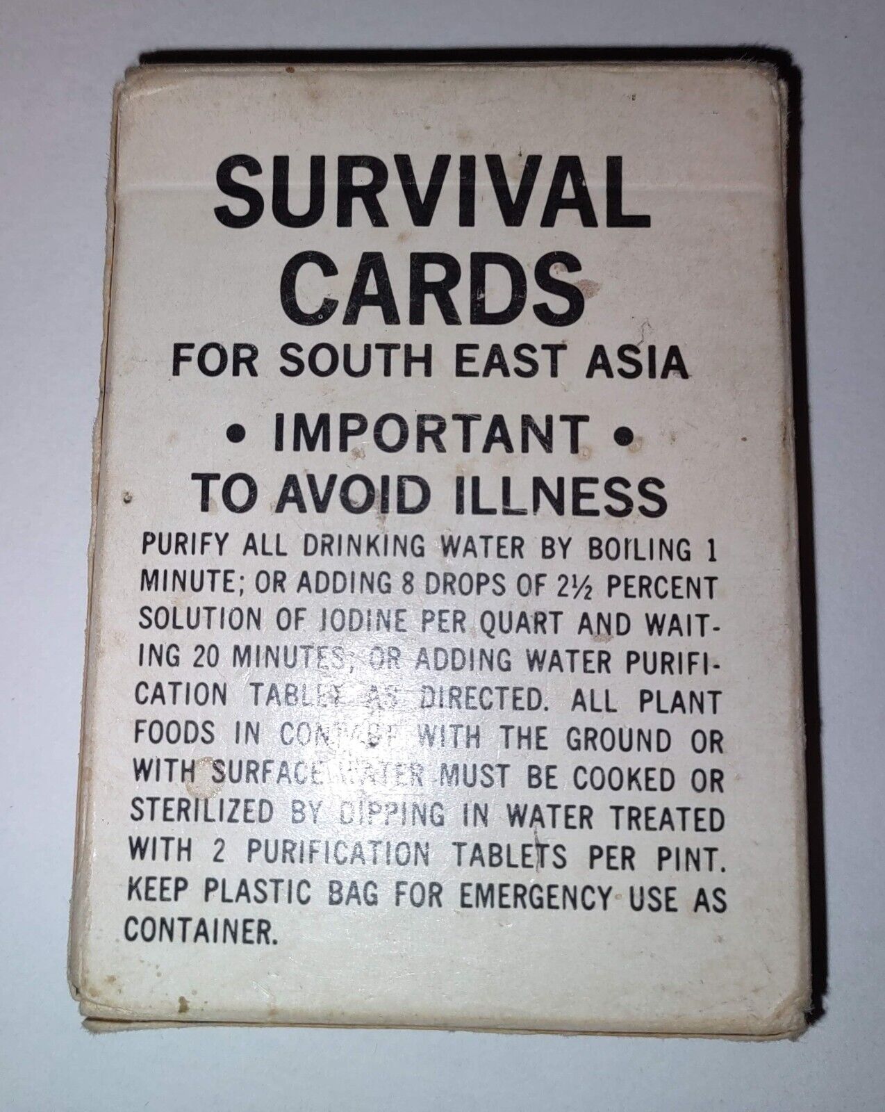 VIETNAM ERA US ARMY SURVIVAL CARDS FOR SOUTH EAST ASIA, GTA 21-7-1, 1 APR. 1968