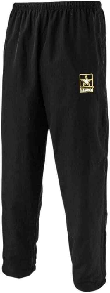 US ARMY APFU Pants Black Gold PT Fitness Pants Unisex Trousers LARGE-LONG