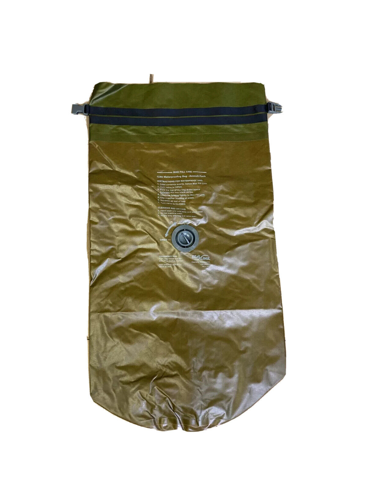 NEW  SEAL LINE Waterproof ILBE Assault Pack Liner Compression Bag Sack 02177 56L