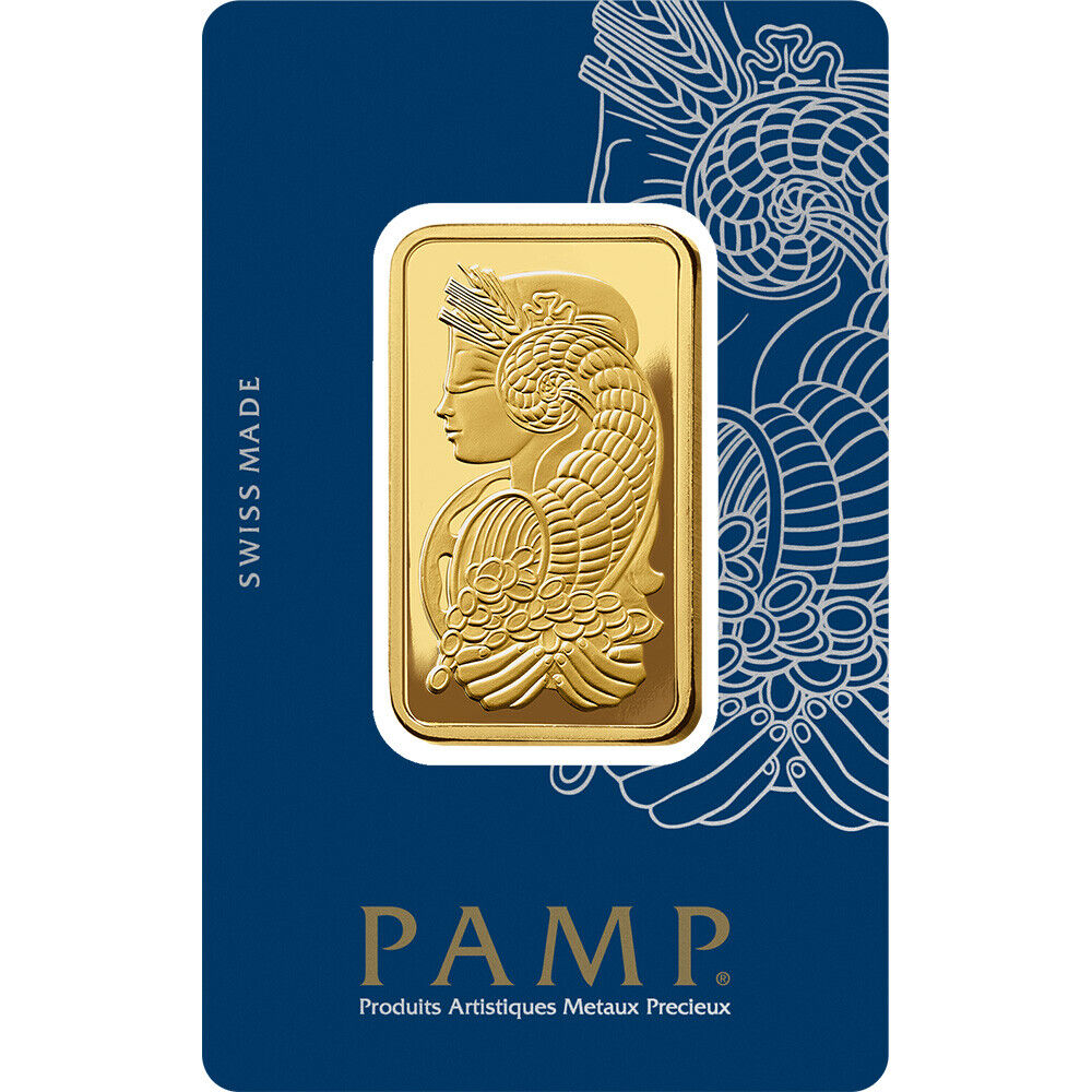 1 oz Gold Bar - PAMP Suisse - Fortuna - 999.9 Fine in Sealed Assay