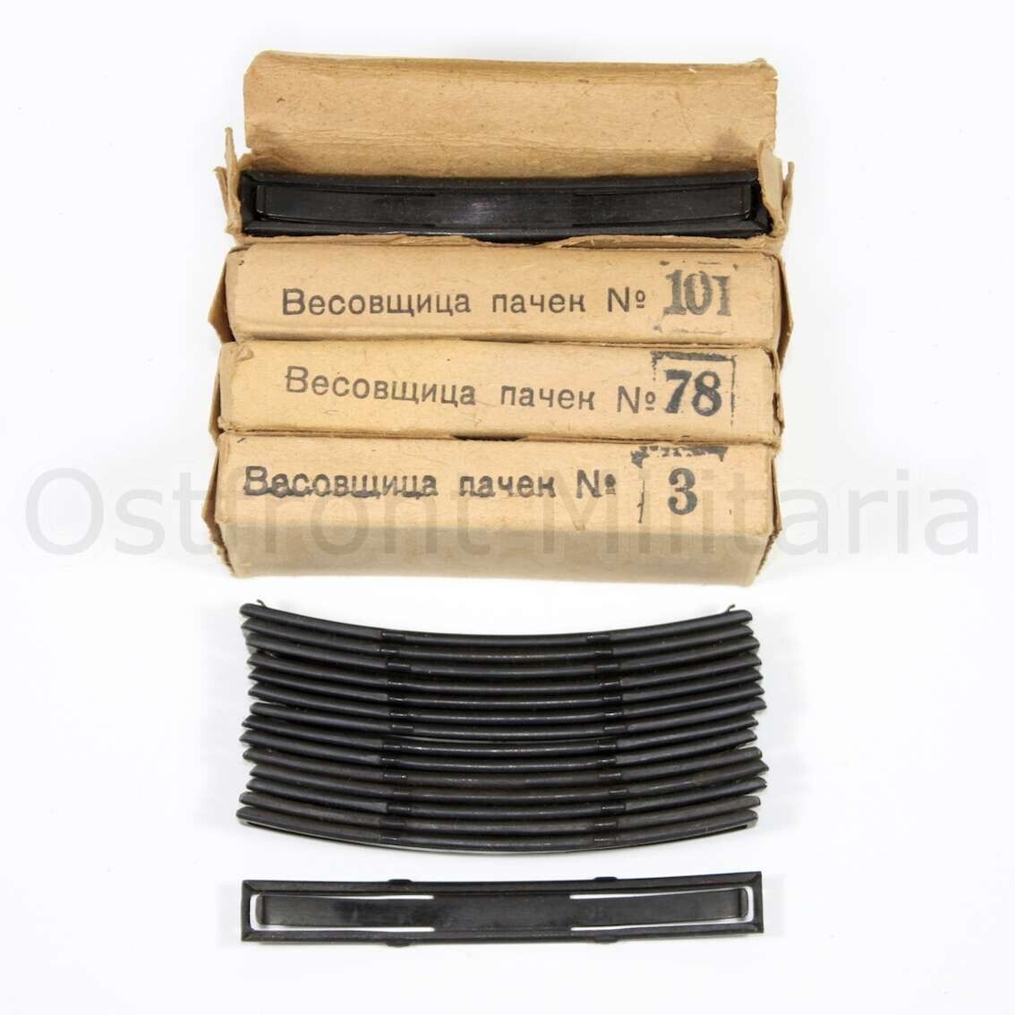 15 pcs Original Soviet SKS stripper clips 7.62x39 Unissued condition Marked