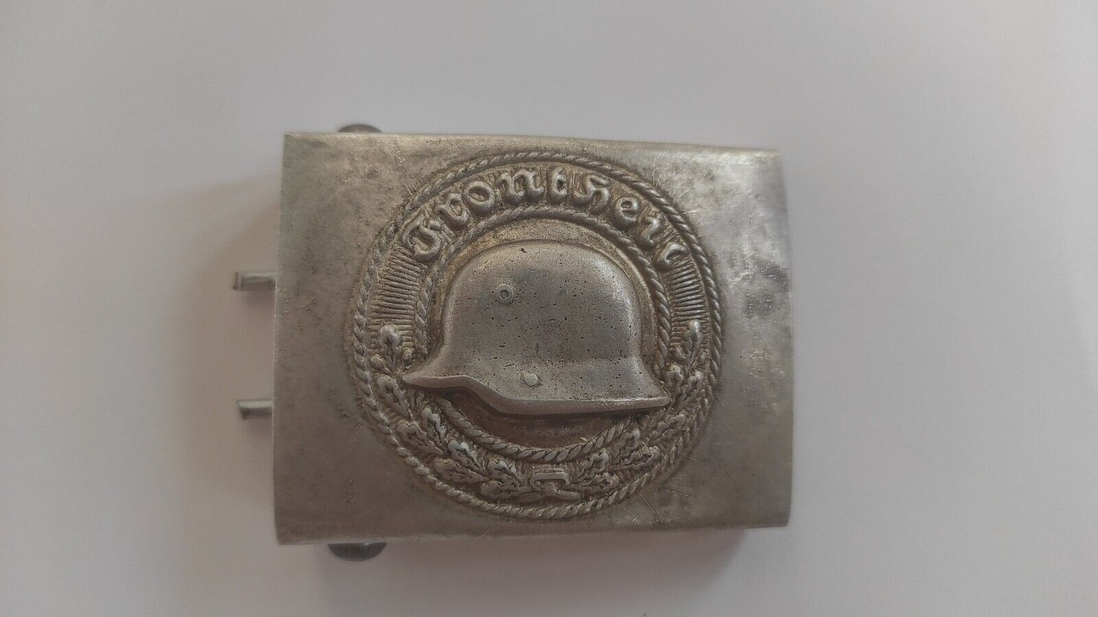 Reproduction of Wehrmacht StahlHelm WWII BUCKLE (Marked)