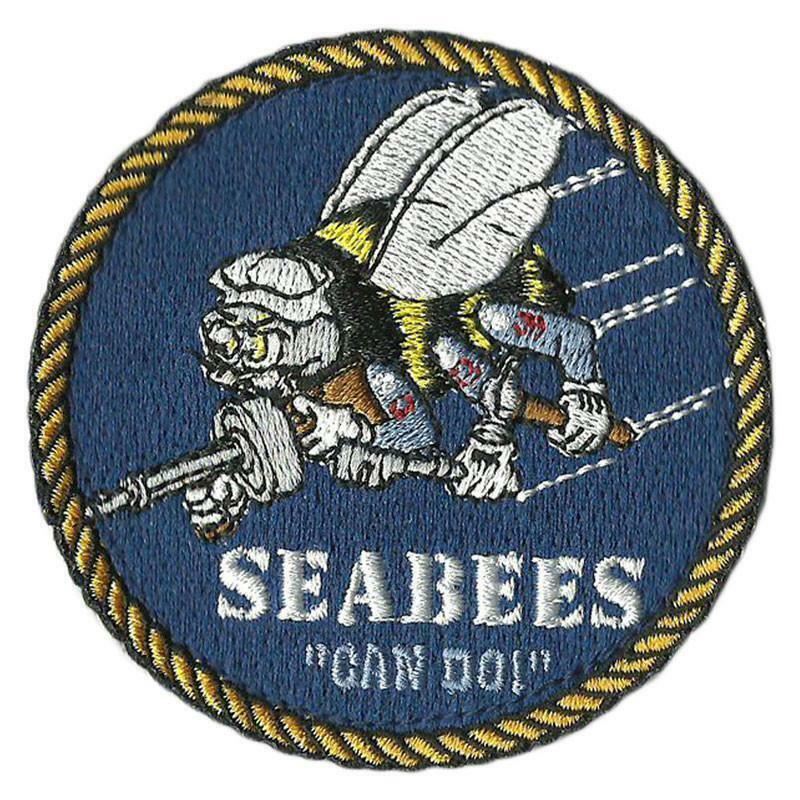 VELCRO® BRAND Fastener Morale HOOK PATCH seabees \