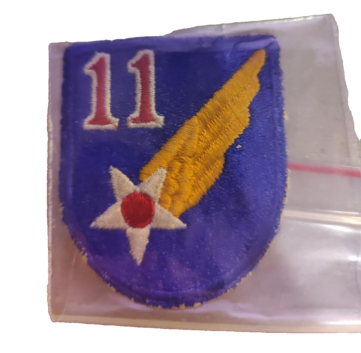 VINTAGE WW2 US AIR FORCE WWII 11TH ARMY AIR FORCE PATCH  50A. BAG 1