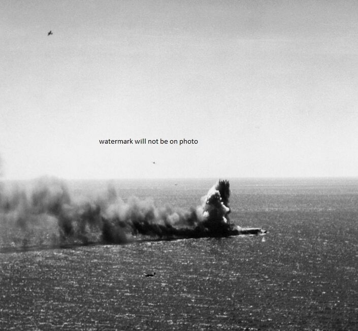 Japanese Light Carrier Shoho under attack by U.S. Planes 8\