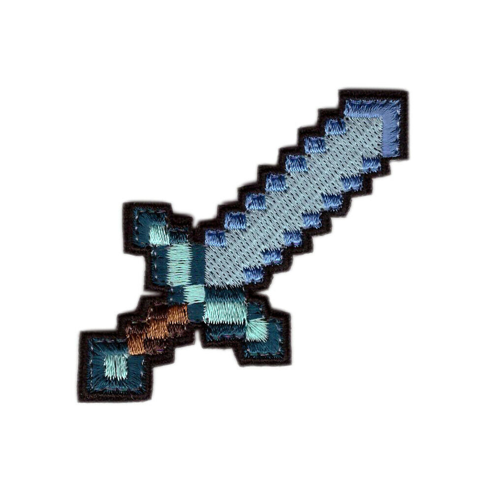 Diamond Sword Minecraft with VELCRO® BRAND Hook Fastener Patch