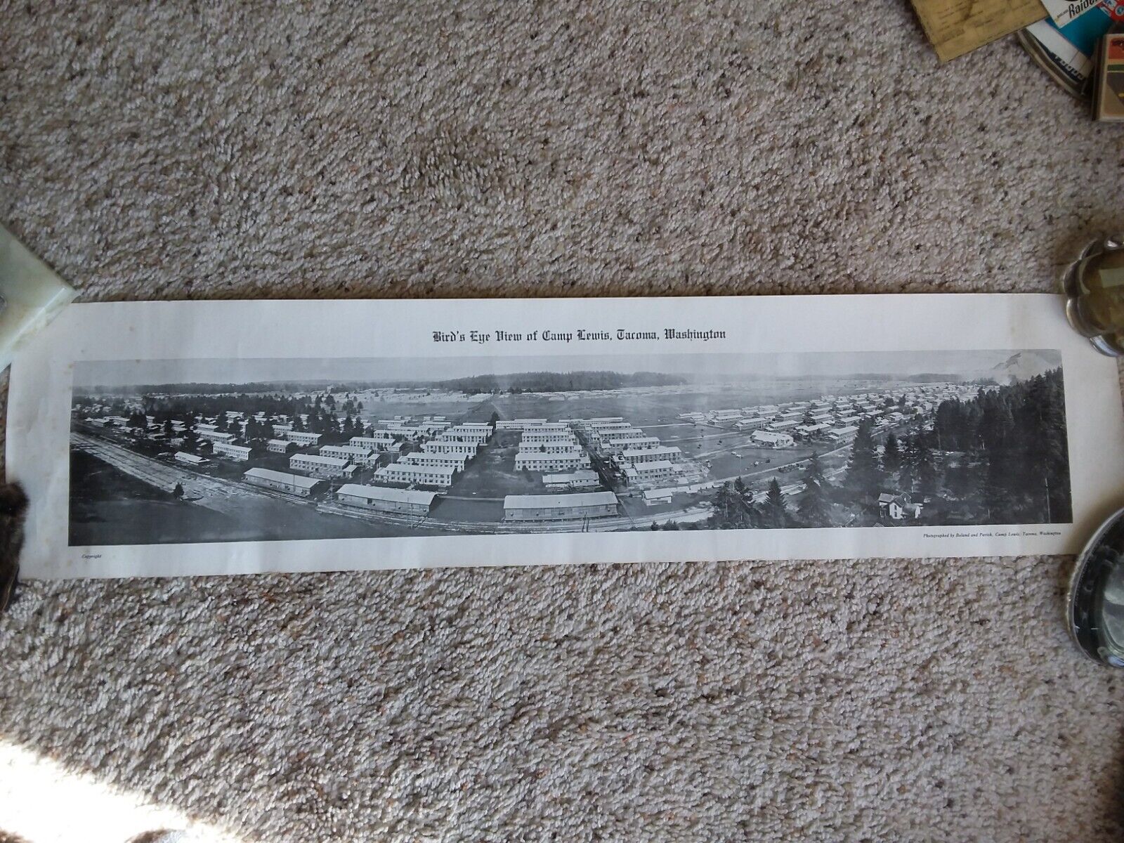 Vintage WWI Panoramic Photo Camp Lewis Tacoma Wash Military Army History Collect