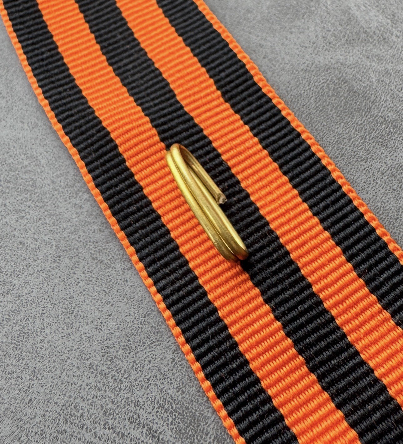 Russian Empire ribbon medal for bravery and connecting rings World War I WWI WW1