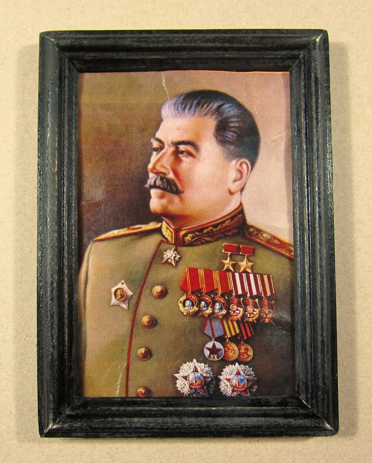 Joseph Stalin Antique Portrait USSR WW II Russia, Russian, Rare