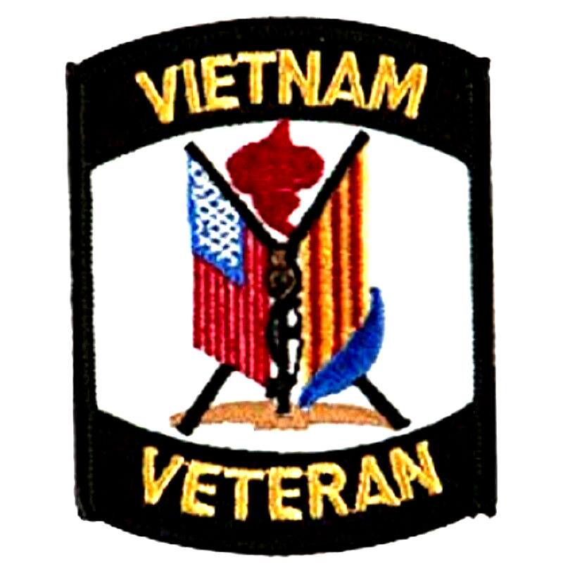 MILITARY EMBROIDERED PATCH - VIETNAM VETERAN -- IRON-ON -- NEW 3\