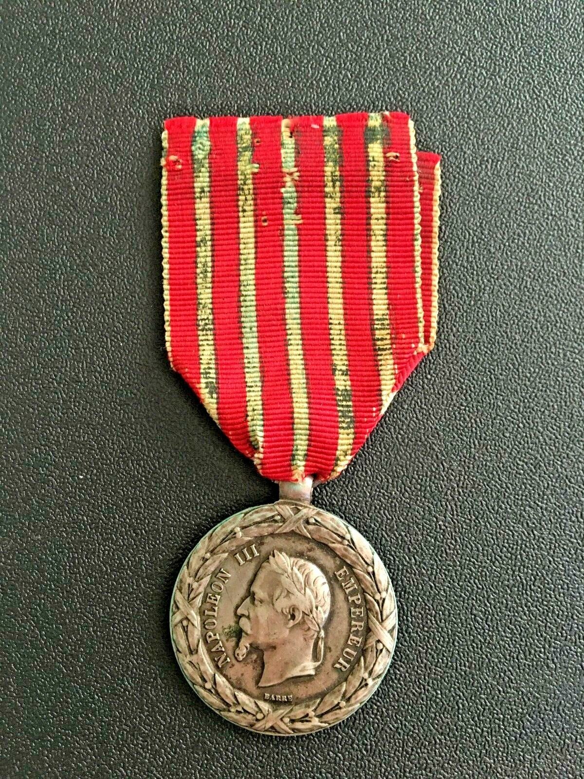 French Campaign Medal taly 1859 w Document