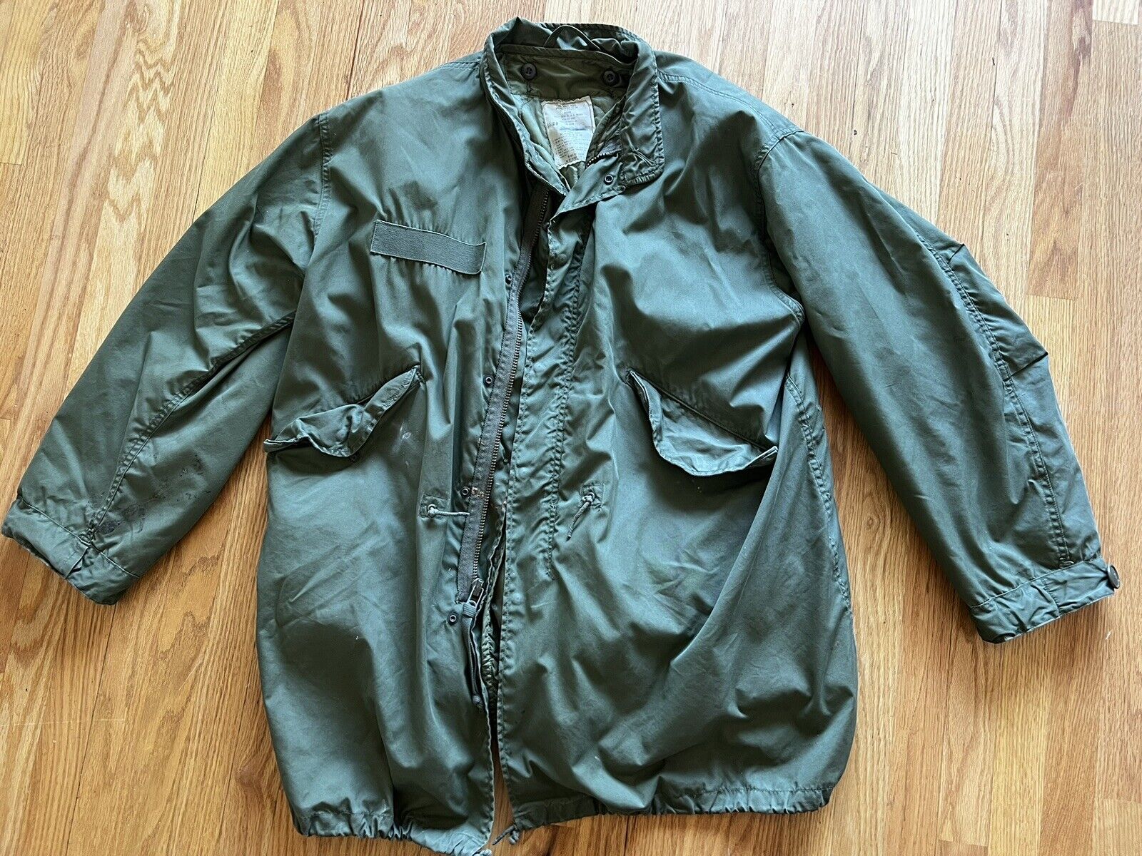 ❤️ US Army Fishtail Parka Cold Jacket Md Green Military Liner Vietnam Coat