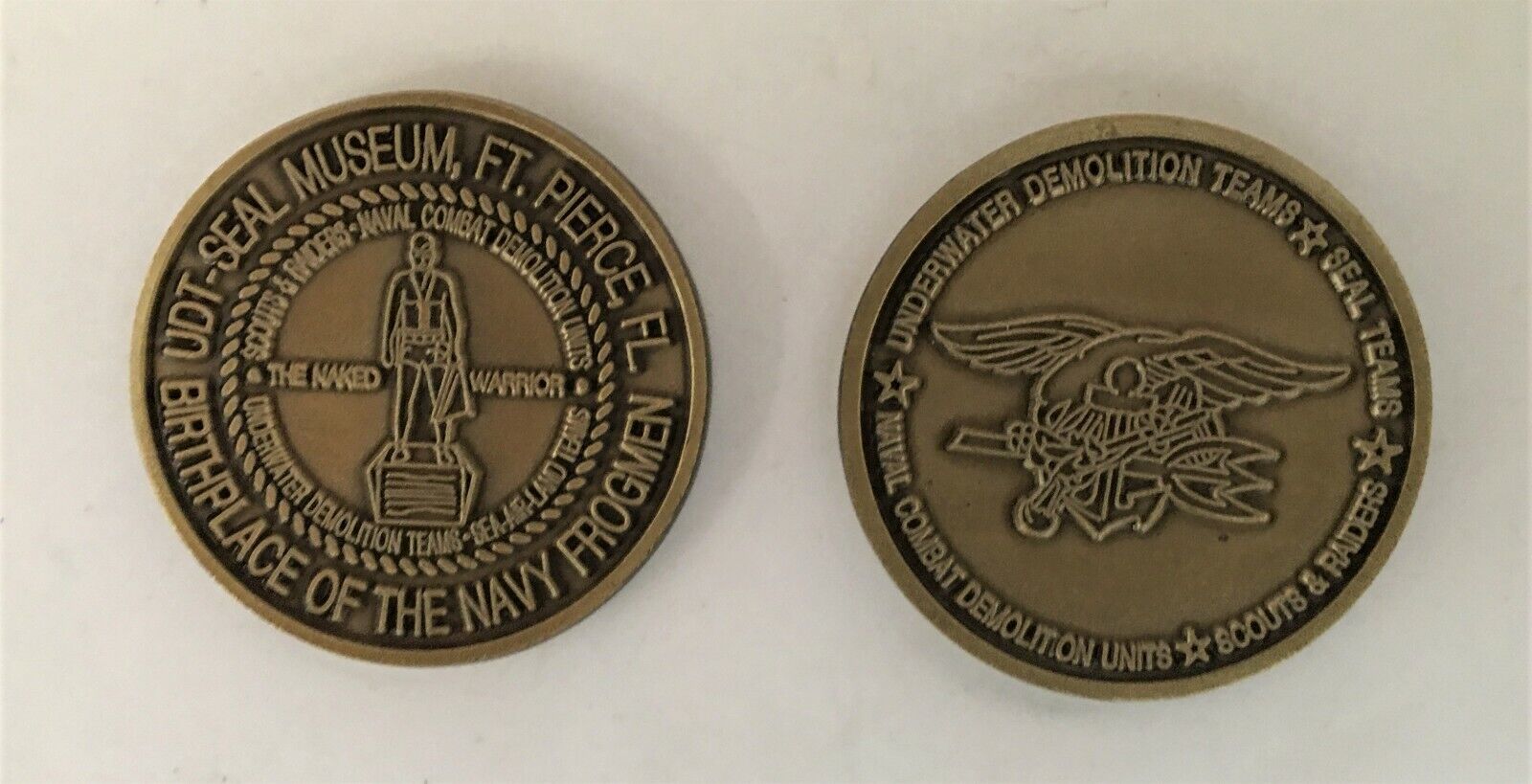 UDT SEAL Museum Vintage Challenge Coin SEAL Team VI  Dev Gru Fort Pierce Frogman