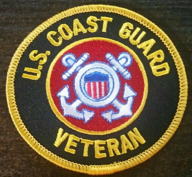 US Coast Guard Veteran Patch (3 inch) Gold Letters