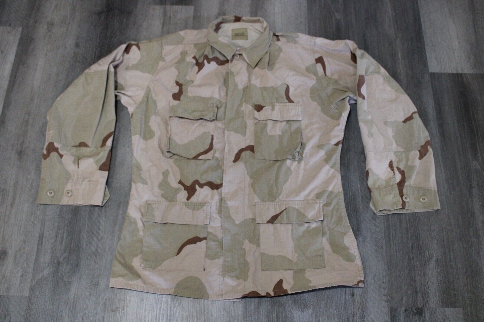 US Military Issue Desert DCU 3 Color Camo Hot Weather Coat Jacket Large Long