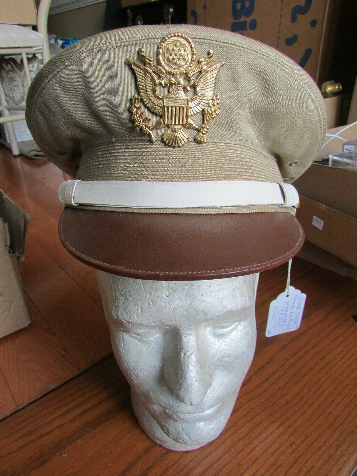 RAREST WW2 US Army MP Police Visor Hat -Exclusivaly made for NURNBERG TRIAL,1946