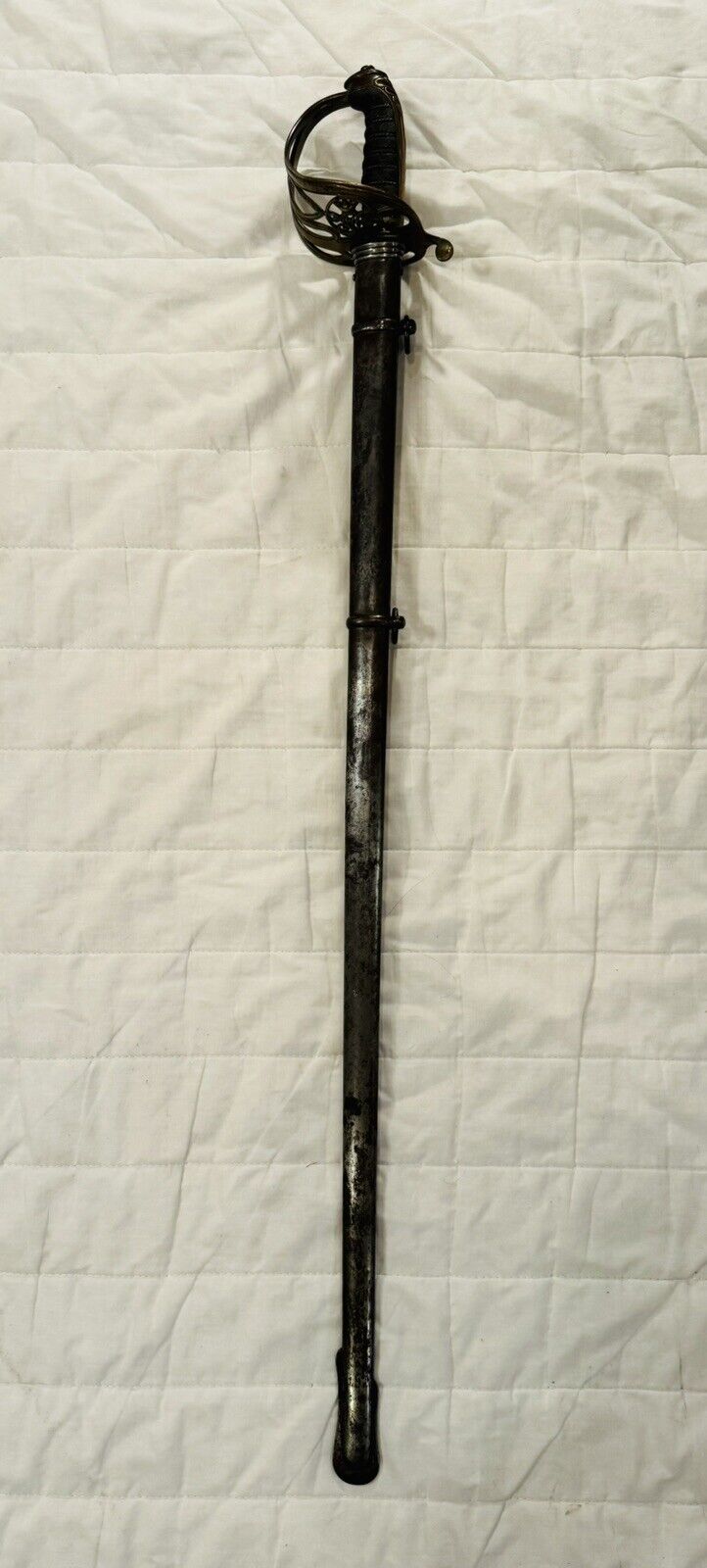 British Pattern 1845 Infantry Officer Sword Saber W/scabbard - Victorian Antique