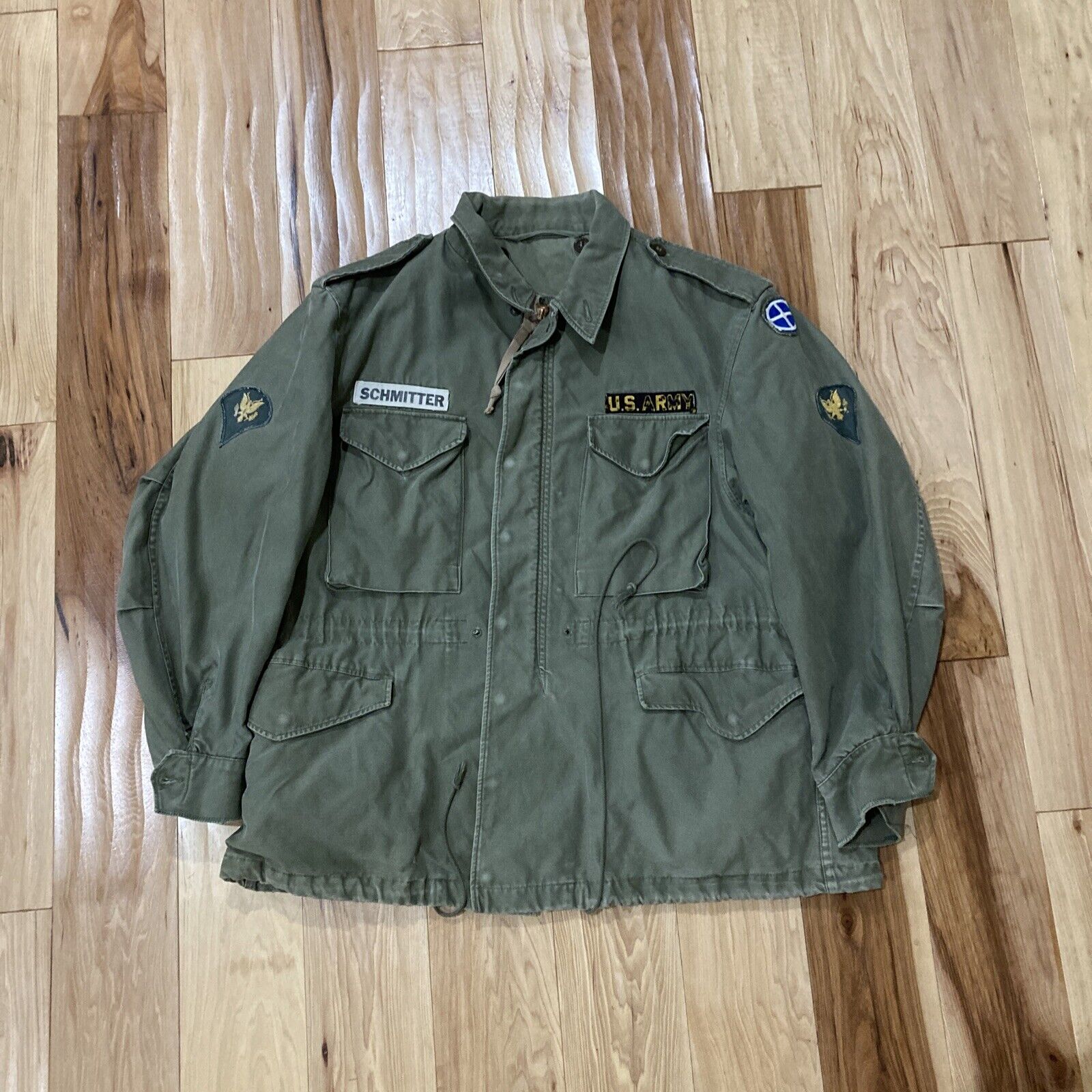 US Army M-51 Field Jacket OG-107 35th Infantry Division patched for ...