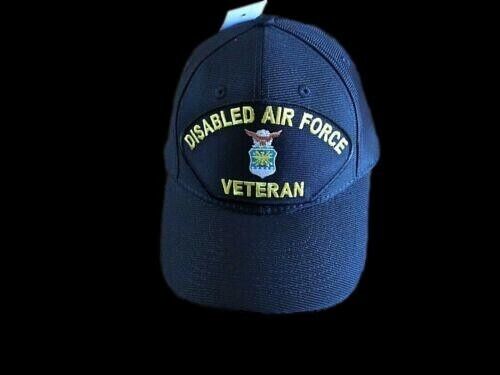 DISABLED AIR FORCE VETERAN HAT OFFICIAL U.S MILITARY BALL CAP USA MADE