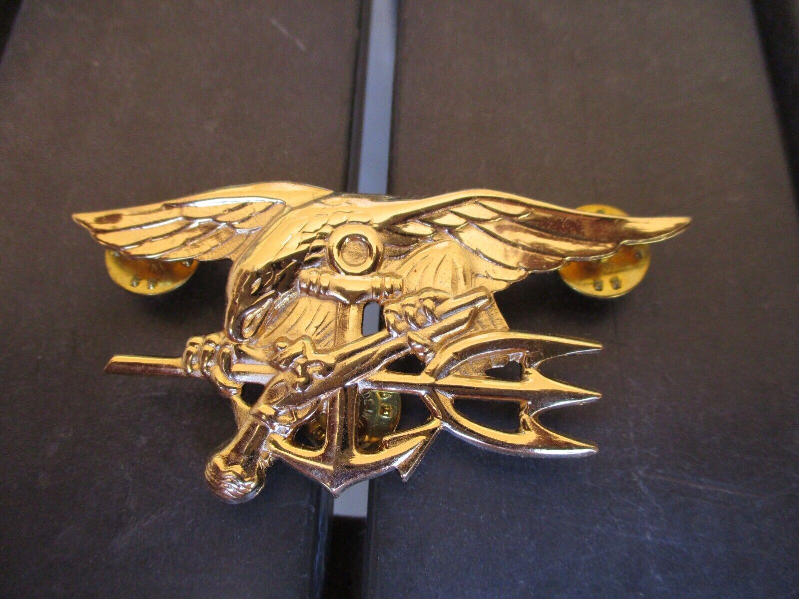 Vtg Denmark US Navy SEAL Gold Trident Badge