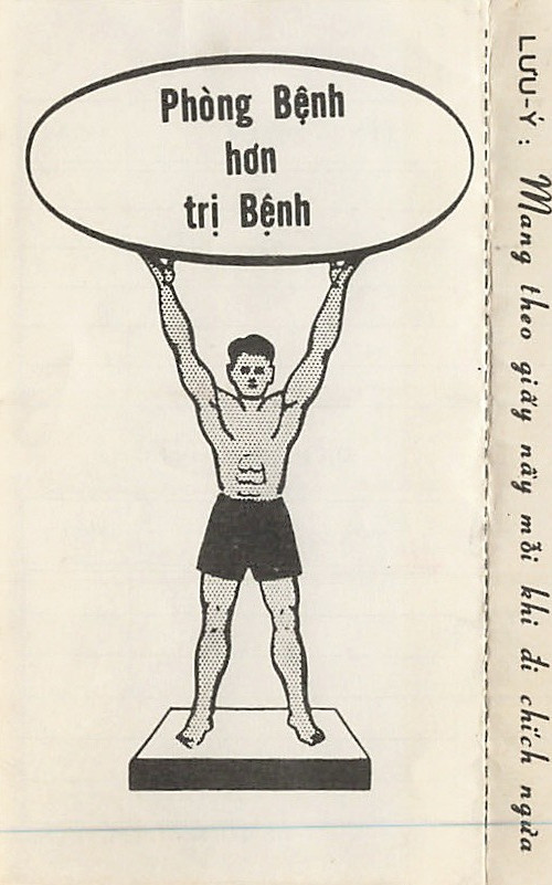 Vietnam War Era South Vietnam Ministry Health Immunization Ephemera USAID Paper
