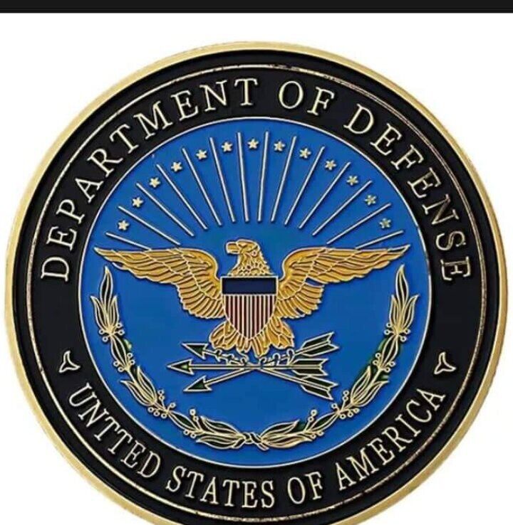 American Pentagon Department of Defense Gold Plated Coin 